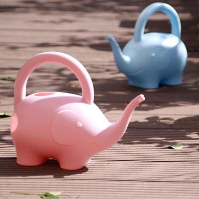 China New Design Small Elephant 1.5L Cute Environmental Friendly Kids Toys Plastic Watering Can Wholesale Garden Children Tools for sale