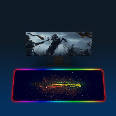 China Popular Protective Luminous Oversized Colorful Waterproof Gaming Keyboard LED Mouse Pad RGB Rubber Mouse Pad Gaming Mouse Pad for sale