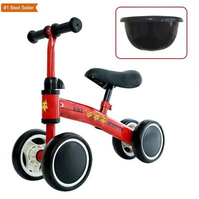 China Istaride Steel Bike Balance 1-4 Years With Basket Four Wheels Safe Baby Learn To Walk Infant Toys Bike Kids Tricycle for sale