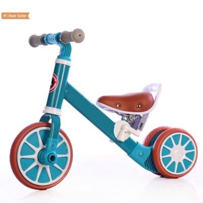 China Istaride Kids Tricycle Steel Baby Sliding Push Bicycle Sepeda Keseimbangan Toddler Balance Car 2 in 1 Balance Bike for sale