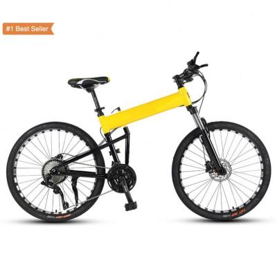 China Aluminum Alloy Istaride 24 26 Inch Aluminum Alloy Frame Mountain Folding Bicycle Sktadane Rowery 24/27/30 Speed Adults Mtb Foldable Bike for sale