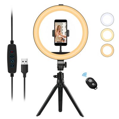 China 10 Inch Led Circle Ring Light Phone Holder For YouTube Video Live Stream Makeup Photography CMT-RL-02 for sale