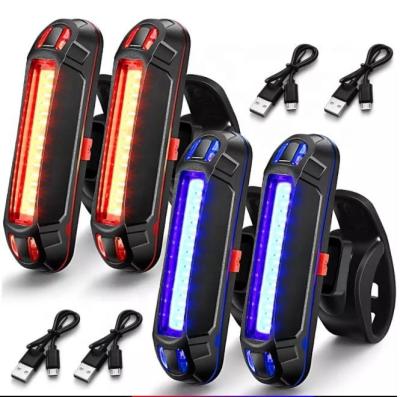 China Hot Selling Nanhu Night Riding A Lamp COB LED USB Rechargeable Bicycle Rear Light R-04 for sale