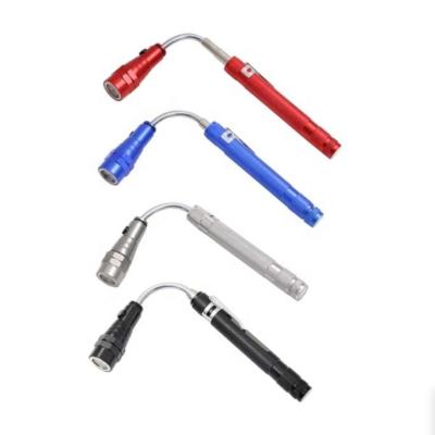 China Hot Selling Nanhu Aluminum 3 LED Clip Torch Convenient Magnetic Flexible Flashlight Telescopic Flashlight for sale