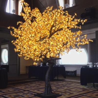 China PVC+iron 10ft Outdoor Artificial Simulation Maple Tree Lights Amber Autumn Maple Holiday Decorations for sale