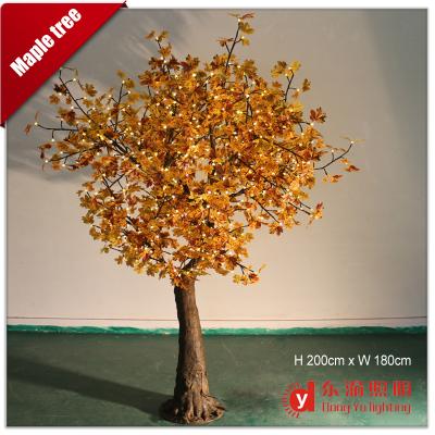 China Outdoor Resin Super Simulation Decorate Autumn Maple Light Tree for sale