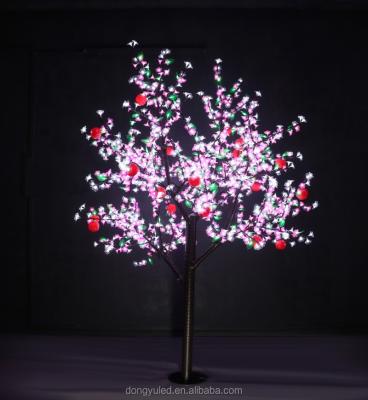 China Store Christmas Scenery Iron Trunk Multicolor Sparkling Cherry Tree Light for sale