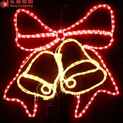 China High Quality LED-BELL Pattern High Quality Christmas Light Rope Decorative Outdoor Lighted Christmas Bell for sale