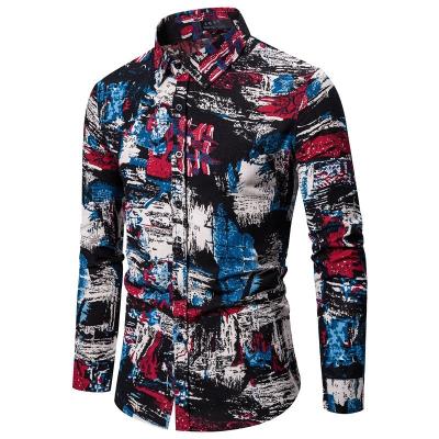 China Soft Service Regular Soft Cotton Good Quality Printed Dress Long Sleeve Mens T-Shirt for sale