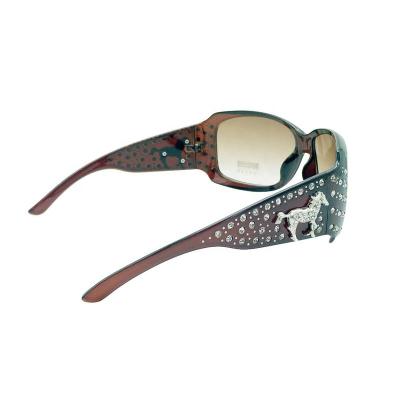 China With Rhinestones Inlay Cool And Fashion Western Style Bling Bling Decoration Concho Horse Studs Rhinestone Cowgirl Sunglasses Wholesale for sale