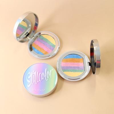 China 2022 Fashion Women Girl Rainbow Face Highlighter Bar Waterproof Wholesale Multi Colorful Makeup for sale