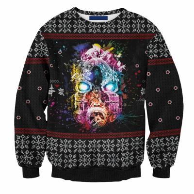 China 2022 New Fashion Anti-wrinkle Christmas Winter Christmas Unisex Knitted Knitted Crewneck Sweater Custom Print Sweater TWS1005 for sale