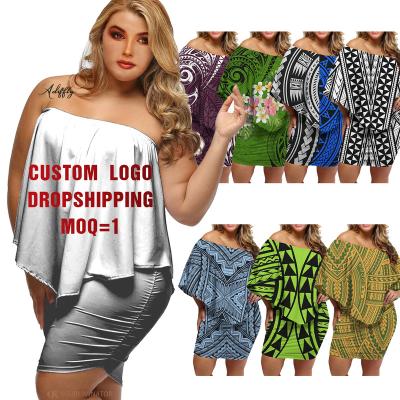 China Hot Seller Viable Summer Dresses Custom Made Plus Size Off Shoulder Women Dresses Casual Ladies Maxi Dresses Plus Size Women Clothing for sale