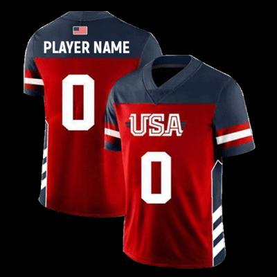 China Customized Football Soccer Jersey Full Set Breathable Training College American Football Jersey RUG006 for sale