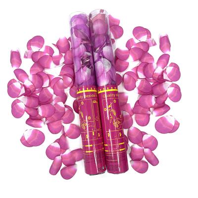 China Custom High Quality Paper Cannon Snap Confetti Rose Petals Confetti Shooter Wedding Party for sale