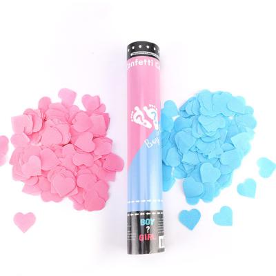 China Wholesale OEM/ODM paper tube+holi powder+iron confetti shooters air party handheld snaps biodegradable baby gender reveal confetti cannons for sale