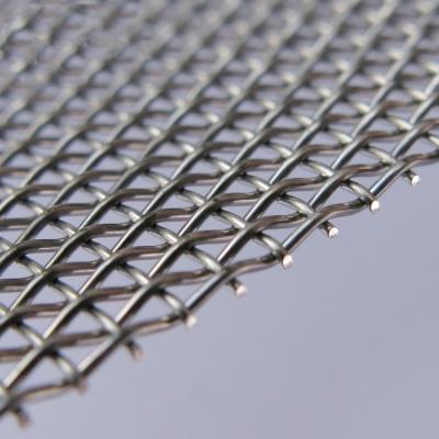 China High Strength Square Crimped Plain Weave Toughness Armor Stainless Steel Wire Mesh for sale