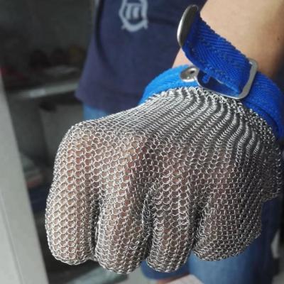 China Anti-cut Cut Resistant Metal Mesh Industrial Safety Gloves Cut Proof Stainless Steel Wire Wire Mesh Gloves Safety for sale