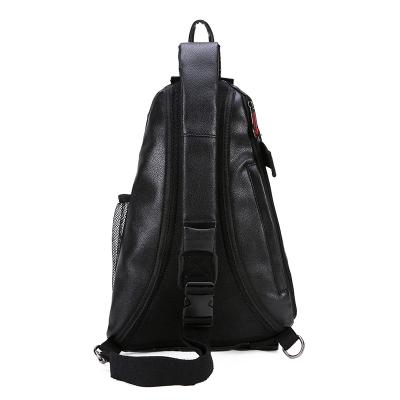 China 2021 New Arrive Waterproof Men Shoulder Bags Cross - Body Chest Bag Anti Theft PU Leather Short Travel Messengers Bag for sale