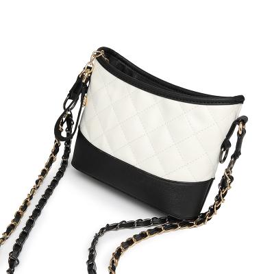 China High Quality Hot Sale Fashion Women Cross - Body Shoulder PU Leather Ladies Stitched Chain Bag for sale