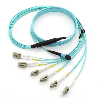 China Best Price High Quality Fiber Patch Cord OM3 MTP Multimode Duplex Cable Aqua Fiber Optic Jumper LC to 50/125 for sale