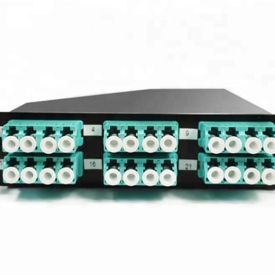 China Data center network 12f 24f LC quad adapter om3 mpo mtp cassette with A type 40g fiber cable for sale