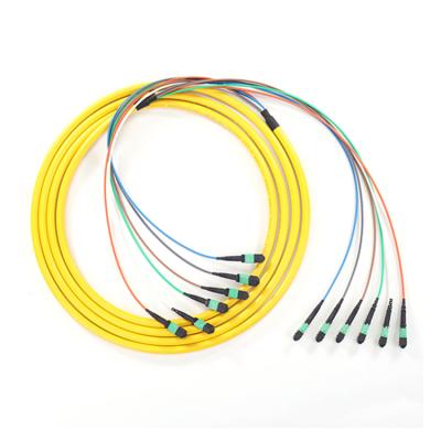 China High Quality OM3 40G Trunk Cable 12 Fiber Optic MTP/MPO Patch Cord for sale