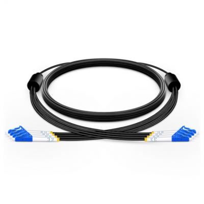 China FTTH FTTB FTTX Network Single Mode LC 4 Strands Military Grade Armored Tactical Fiber Optic Patch Cable for sale