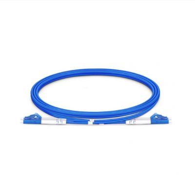 China 1m Good Quality LC UPC to LC UPC UPC-DX-Shielded Duplex OS2 Single Mode PVC 3.0mm Fiber Optic Patch Cable GAOFU-SM LC Armored for sale