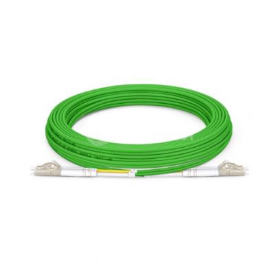 China Telecommunication 5m (16ft) LC UPC to LC UPC Multimode Duplex OM5 PVC 2.0mm Fiber Optic Patch Broadband Cable for sale