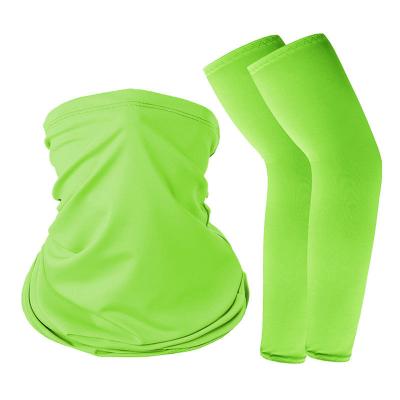 China Sun protection Cycling mask milk silk sunscreen thumb sleeve set outdoor windproof and dustproof neck scarf for sale