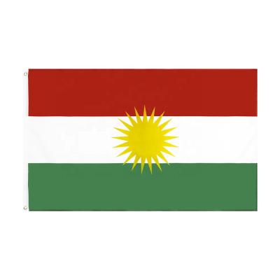 China OEM Wholesale Cheap Kurdistan Printed Outdoor Flag 90x150cm for sale