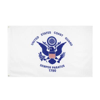 China Wholesale Fast Shipping FLYING Printed Polyester 3'x5' x 5' Grommets Fade Resistant Coast Guard United States USCG Banner USA Military Flag for sale