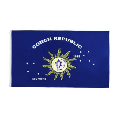 China Custom OEM 3x5ft Polyester Conch Republic Key West Florida Stock Flags for sale