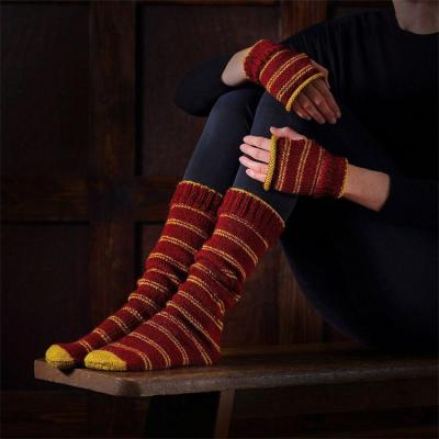 China Harry Potter Gryffindor Hogwarts House Gloves and Slouch Gloves and Slouch Socks Boy Girls Movie Theme Hank Knit Socks for sale