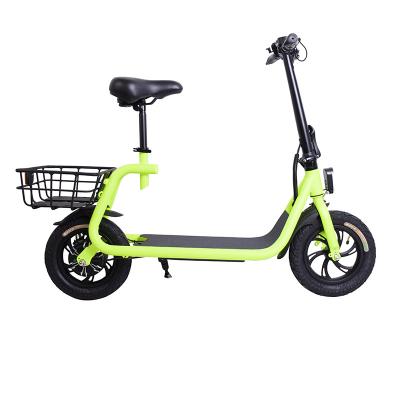 China New Design 12 Inch Fast Electric Scooter Adults Unisex Folding Aluminum E-scooter With Basket e Scooter for sale