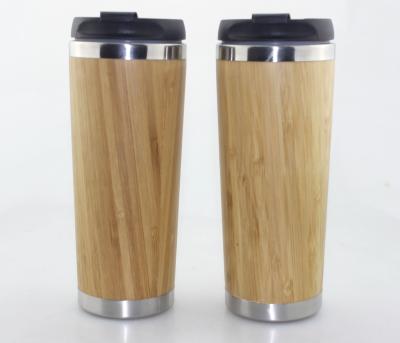 China Viable Wholesale Wall Customized Double Wall 12.5OZ Bamboo Coffee Mug for sale