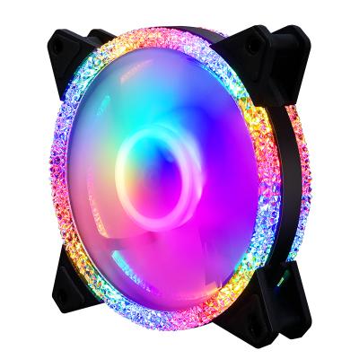 China Computer Case Fan MF120 Addressable Halo Duo-Ring RGB Lighting 120mm 3 Pack With Independent Controlled LED for sale