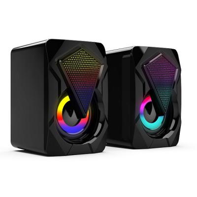 China No BORDER USB Mini Audio Office Subwoofer MOBILE PHONE RGB DESKTOP AV Speakers for sale