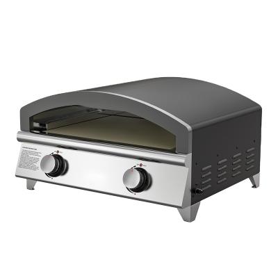 China Easily Assembled Hot Sale SPCC Pizza Oven For BBQ Outdoor Garden Commercial Oven Two Buttons Control With Two Burner Pizza Oven for sale