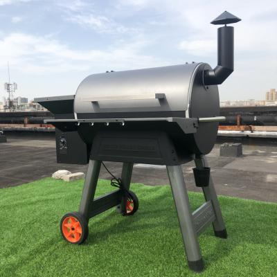 China Large Pellet Grill Cart BBQ Grill Commercial Electric Pellet Grill Easily Assembled Outdoor Garden BBQ Machine for sale