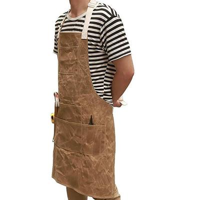 China Neatening/Storage Flower shop apron Korean fashion European style denim canvas beautiful nail home kitchen coffee shop for sale