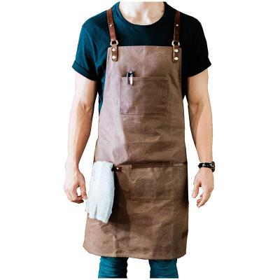 China Cleaning Multi pocket, bag cover, wax coating, tactical barbecue tool, apron, bib, heat transfer printing for sale