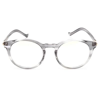 China Clear Acetate Glass Frames Optical Glass Eyewear High Quality Optical Round Glasses for sale