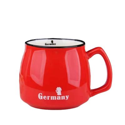 China Viable Color Ceramic Cup Luster Color Coffee Mug Creative Simple Mug Water Cup With Lid for sale