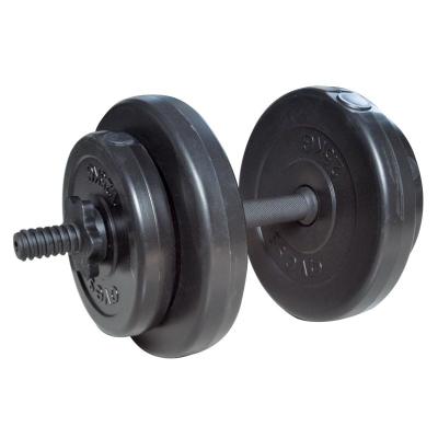 China Gym Rubber Coated Dumbbell Set Barbell 20kgs Unisex Gender Black for sale