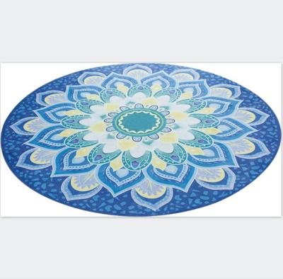 China Kundalini-Runden-Antiläufer 1400mm x 3mm Veloursleder-Yoga Mats Natural Rubber zu verkaufen