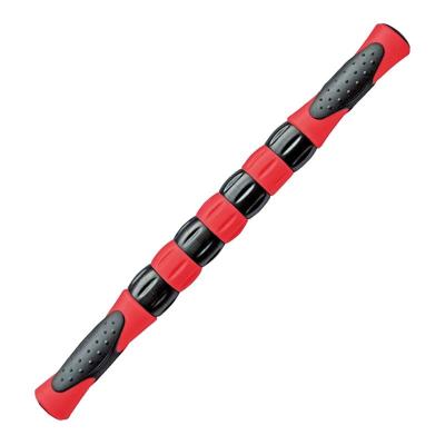 China TPR Bearing Muscle Massage Roller Stick 44cm Yoga Club Red Black for sale