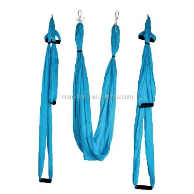 China Nylon Gradient Aerial Hammock Yoga Swing 2.8M Anti-Slip Cotton Knitted White for sale