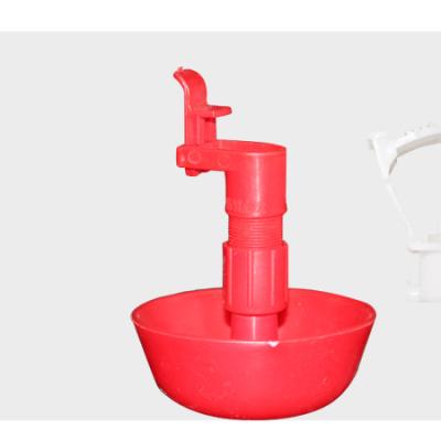 China Farms 9.5cm Red Plastic Tee Fittings For Threaded Bird Chicken Nipple Drinker Bowl for sale